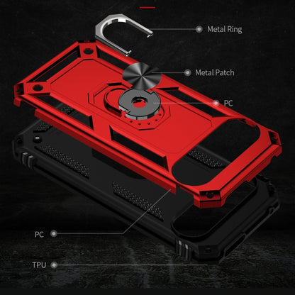 For Google Pixel 9 Pro Shockproof TPU + PC Phone Case with Holder(Red) - Google Cases by buy2fix | Online Shopping UK | buy2fix