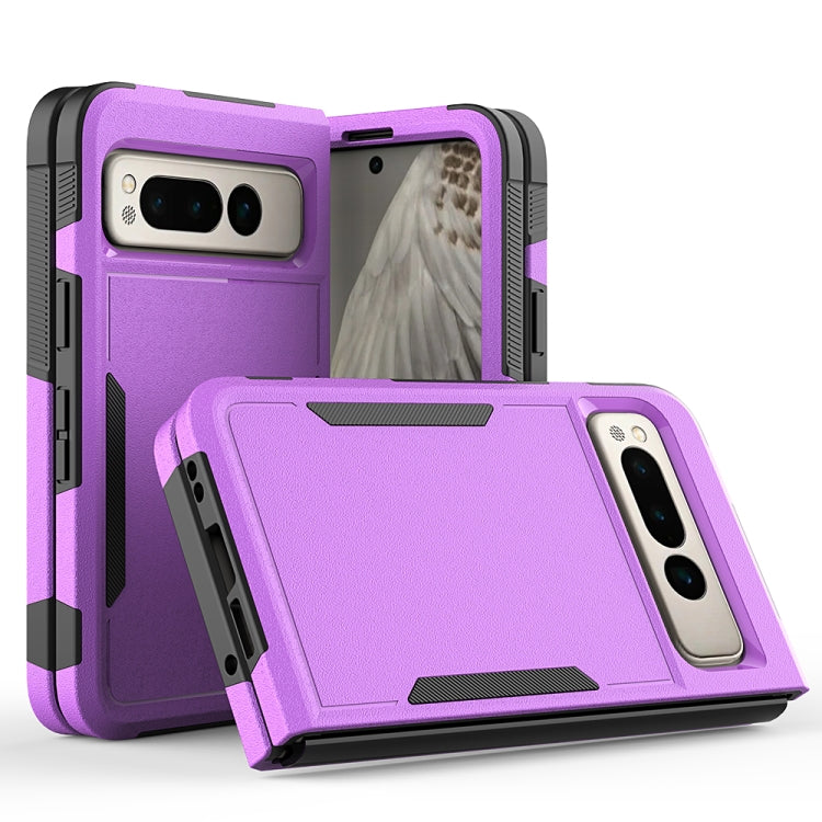 For Google Pixel Fold 2 in 1 PC + TPU Phone Case(Purple) - Google Cases by buy2fix | Online Shopping UK | buy2fix