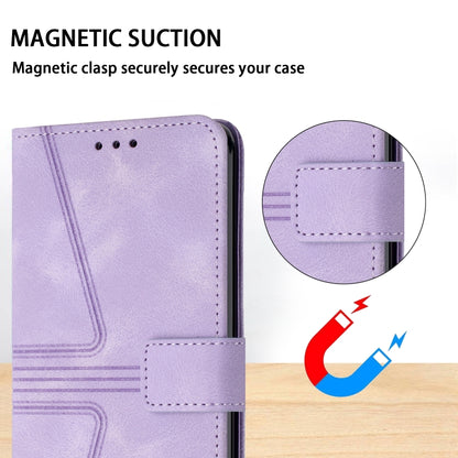 For Samsung Galaxy S21 5G Triangle Solid Color Leather Phone Case(Purple) - Galaxy S21 5G Cases by buy2fix | Online Shopping UK | buy2fix