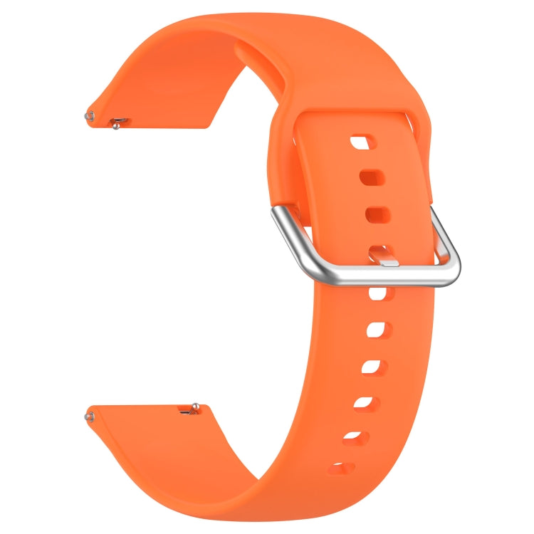 For CMF Watch Pro D395 22mm Solid Color Silver Buckle Silicone Watch Band, Size:S(Orange) - Watch Bands by buy2fix | Online Shopping UK | buy2fix
