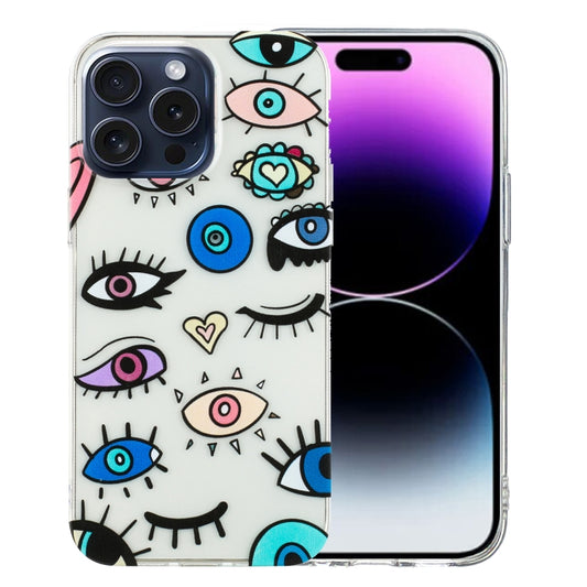 For iPhone 16 Pro Colorful Painting Pattern TPU Phone Case(Eye Monster) - iPhone 16 Pro Cases by buy2fix | Online Shopping UK | buy2fix