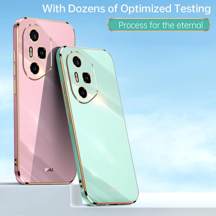 For Honor 300 Pro XINLI Straight 6D Plating Gold Edge TPU Phone Case(Mint Green) - Honor Cases by XINLI | Online Shopping UK | buy2fix