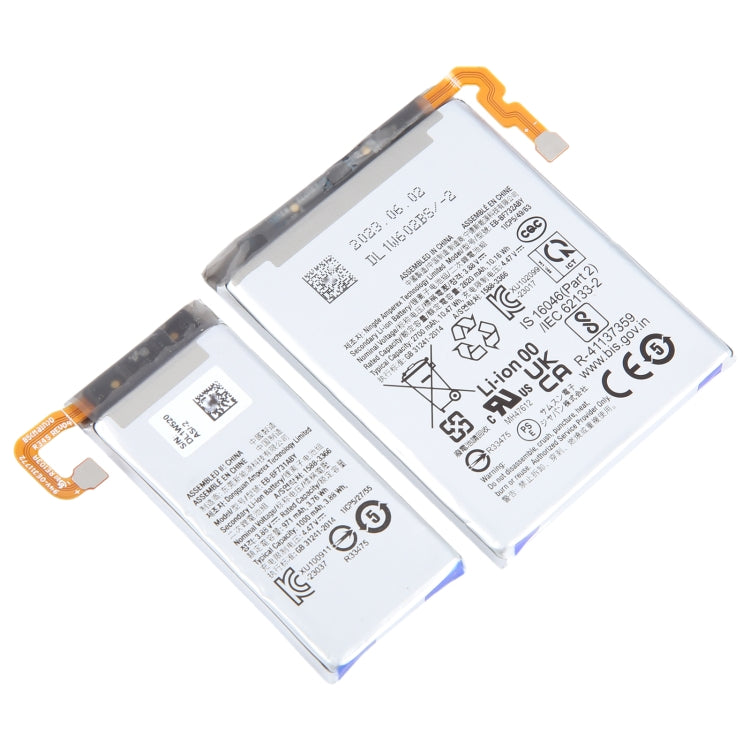 For Samsung Galaxy Z Flip5 2620mAh 971mAh 1 Pair Battery Replacement - For Samsung by buy2fix | Online Shopping UK | buy2fix