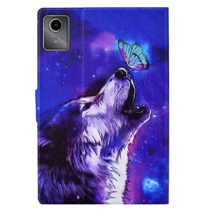 For Lenovo Tab M11 / Xiaoxin Pad 11 2024 Electric Pressed TPU Smart Leather Tablet Case(Butterfly Wolf) - Lenovo by buy2fix | Online Shopping UK | buy2fix