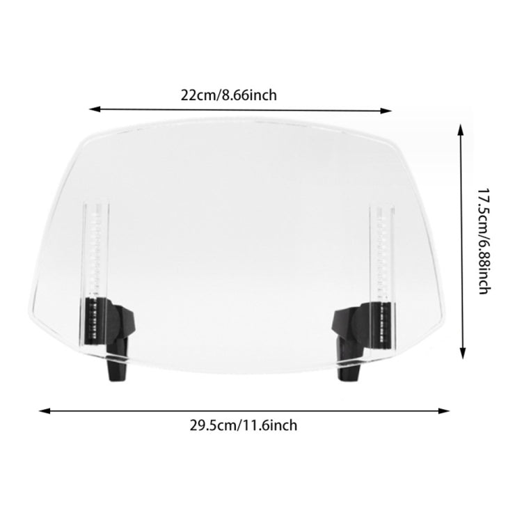 For Kawasaki / Honda / BMW / Yamaha Motorcycle Adjustable Windshield(Transparent) - Others by buy2fix | Online Shopping UK | buy2fix