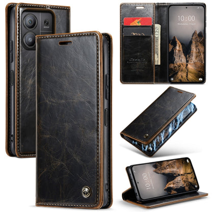 For Xiaomi Redmi Note 13 Pro 5G CaseMe 003 Crazy Horse Texture Flip Leather Phone Case(Coffee) - Xiaomi Cases by CaseMe | Online Shopping UK | buy2fix