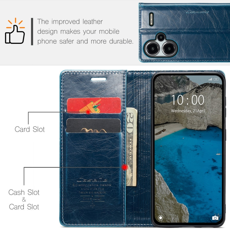 For Xiaomi Redmi Note 13 Pro+ 5G CaseMe 003 Crazy Horse Texture Flip Leather Phone Case(Blue Green) - Note 13 Pro+ Cases by CaseMe | Online Shopping UK | buy2fix