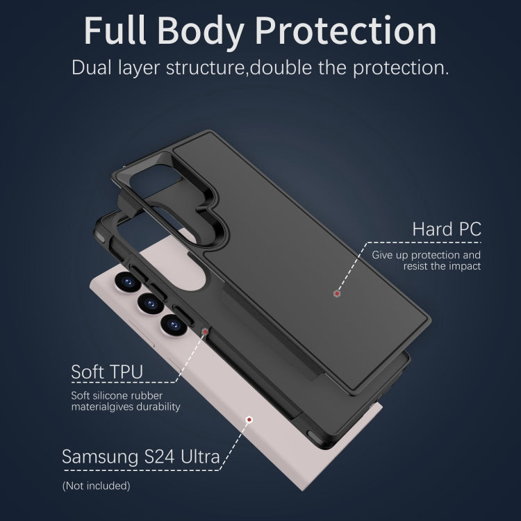 For Samsung Galaxy S22 Ultra 5G RedPepper Armor PC Hybrid TPU Phone Case(Black) - Galaxy S22 Ultra 5G Cases by RedPepper | Online Shopping UK | buy2fix