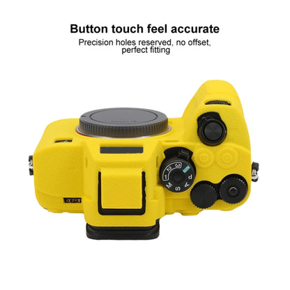 For Sony ILCE7RM5 / A7R5 Litchi Texture Soft Silicone Protective Case(Yellow) - Protective Case by buy2fix | Online Shopping UK | buy2fix