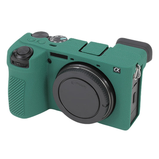 For Sony ILCE-6700 / A6700 Litchi Texture Soft Silicone Protective Case(Green) - Protective Case by buy2fix | Online Shopping UK | buy2fix