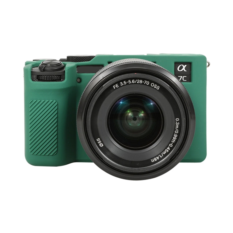 For Sony ILCE-7CM2 / A7C II / A7CR Glossy Soft Silicone Protective Case(Green) - Protective Case by buy2fix | Online Shopping UK | buy2fix