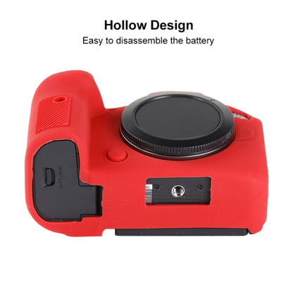 For Canon EOS R6 Mark II Litchi Texture Soft Silicone Protective Case(Red) - Protective Case by buy2fix | Online Shopping UK | buy2fix