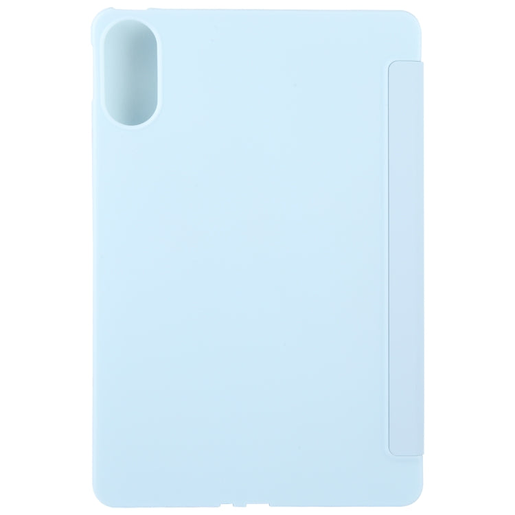 For Huawei MatePad SE 11 2024 Tri-fold Silicone Leather Tablet Case(Ice Blue) - Huawei by buy2fix | Online Shopping UK | buy2fix