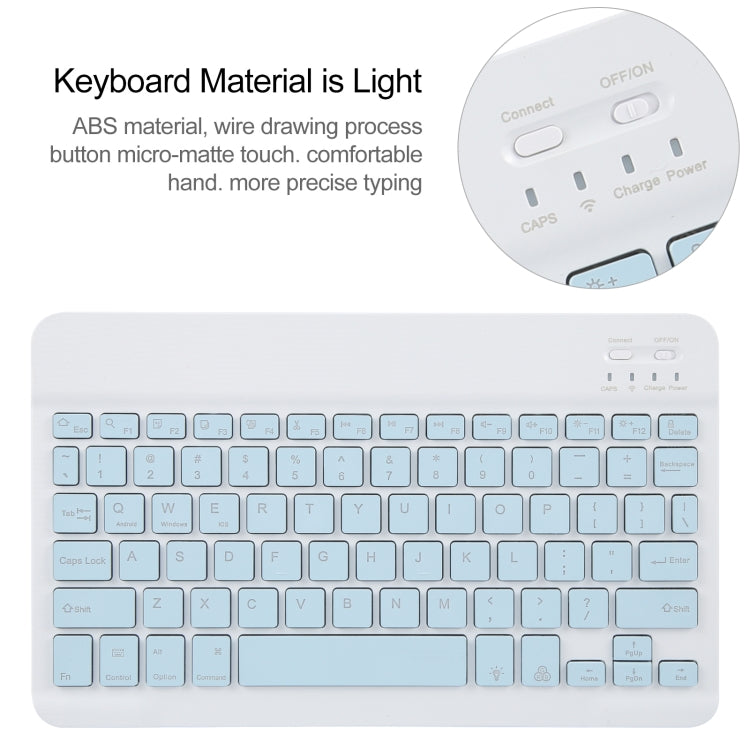 For Huawei MatePad Pro 11 2024 / 2022 Square Button Backlight Bluetooth Keyboard Rotatable Holder Leather Case(Sky Blue) - Huawei Keyboard by buy2fix | Online Shopping UK | buy2fix