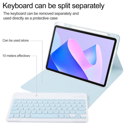 For Huawei MatePad 11 2023 / 2021 Square Button Backlight Bluetooth Keyboard Rotatable Holder Leather Case(Sky Blue) - Huawei Keyboard by buy2fix | Online Shopping UK | buy2fix