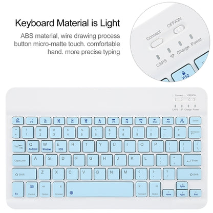 For Xiaomi Pad 6 Square Button Bluetooth Keyboard Rotatable Holder Leather Case(Sky Blue) - Others Keyboard by buy2fix | Online Shopping UK | buy2fix