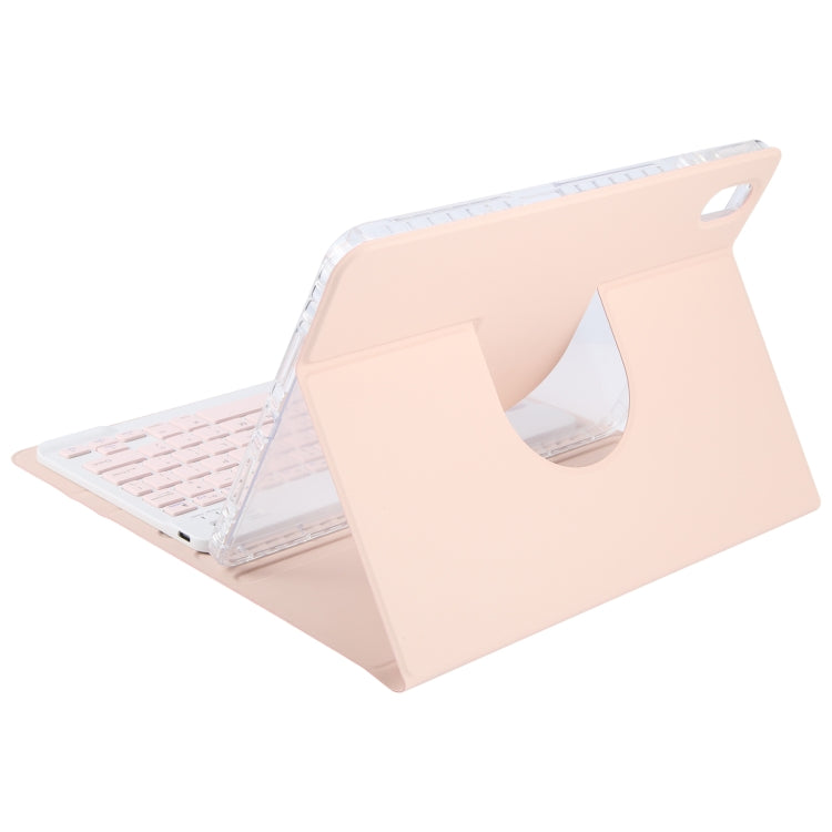 For Xiaomi Pad 6 Square Button Bluetooth Keyboard Rotatable Holder Leather Case(Rose Gold) - Others Keyboard by buy2fix | Online Shopping UK | buy2fix