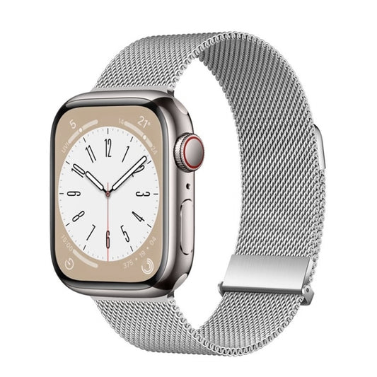 For Apple Watch SE 2023 44mm ZGA Milanese Magnetic Metal Watch Band(Silver) - Watch Bands by ZGA | Online Shopping UK | buy2fix