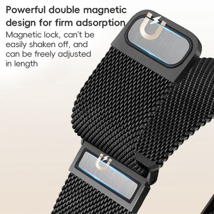 For Apple Watch Series 5 44mm ZGA Milanese Magnetic Metal Watch Band(Black) - Watch Bands by ZGA | Online Shopping UK | buy2fix