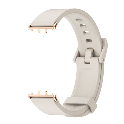 For Samsung Galaxy Fit 3 Mijobs Silicone Watch Band(Grey+Rose Gold) - Watch Bands by MIJOBS | Online Shopping UK | buy2fix