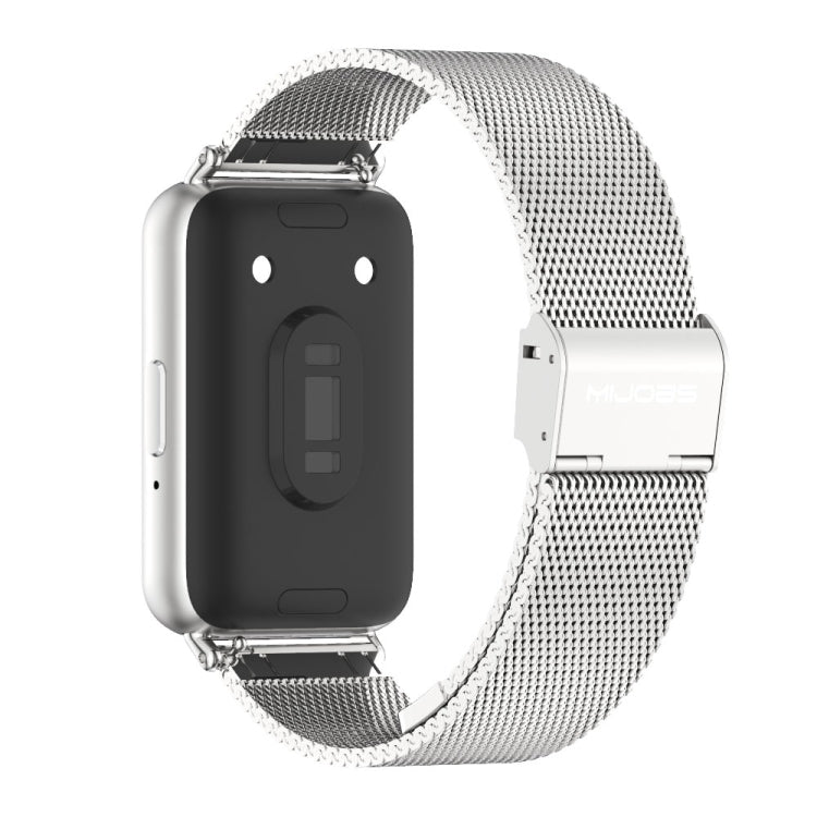 For Samsung Galaxy Fit 3 Mijobs Milan Buckle Metal Watch Band(Silver) - Watch Bands by MIJOBS | Online Shopping UK | buy2fix