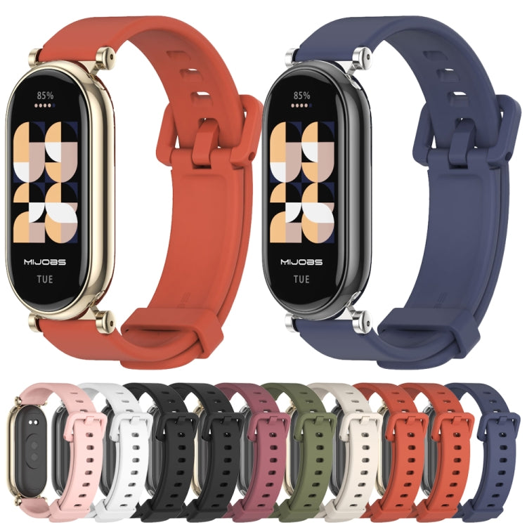 For Xiaomi Mi Band 8 / 9 / 9 NFC Mijobs GT4 Silicone Breathable Watch Band(Pink Light Gold) - Watch Bands by MIJOBS | Online Shopping UK | buy2fix