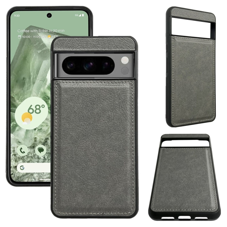 For Google Pixel 9 / Pixel 9 Pro Multifunctional 7-Card Wallet Leather Phone Case(Grey) - Google Cases by buy2fix | Online Shopping UK | buy2fix