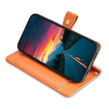 For Motorola Edge 5G 2024 Sheep Texture Cross-body Zipper Wallet Leather Phone Case(Orange) - Motorola Cases by buy2fix | Online Shopping UK | buy2fix