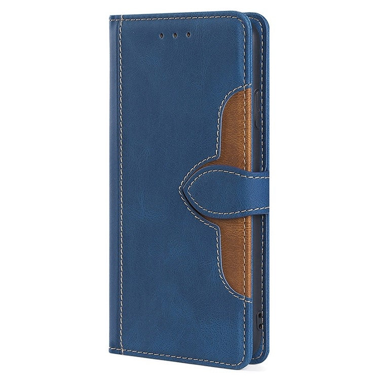 For Motorola Moto G Play 4G 2024 Skin Feel Magnetic Buckle Leather Phone Case(Blue) - Motorola Cases by buy2fix | Online Shopping UK | buy2fix