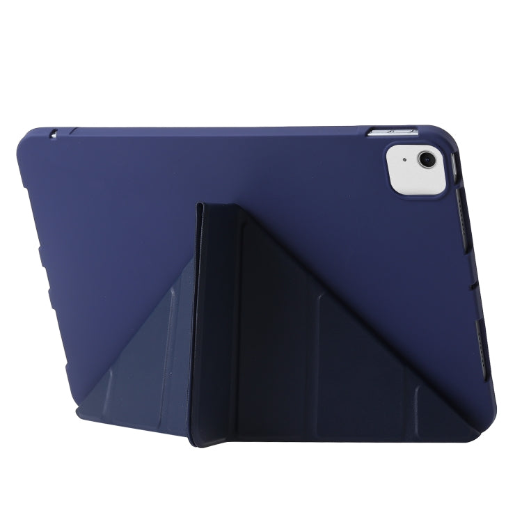 For iPad Air 11 2024 TPU Deformation Flip Leather Tablet Case with Holder(Dark Blue) - iPad Air 11 2024 Cases by buy2fix | Online Shopping UK | buy2fix