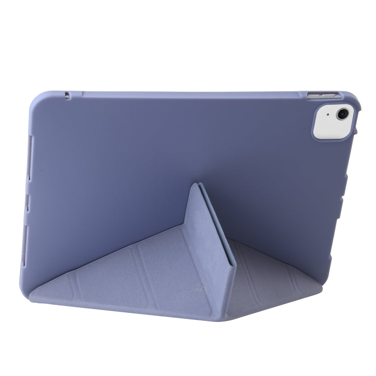 For iPad Air 11 2024 TPU Deformation Flip Leather Tablet Case with Holder(Purple) - iPad Air 11 2024 Cases by buy2fix | Online Shopping UK | buy2fix