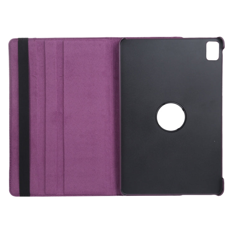 For iPad Air 13 2024 360 Degree Rotation Litchi Texture Leather Tablet Case with Holder(Purple) - iPad Air 13 2024 Cases by buy2fix | Online Shopping UK | buy2fix