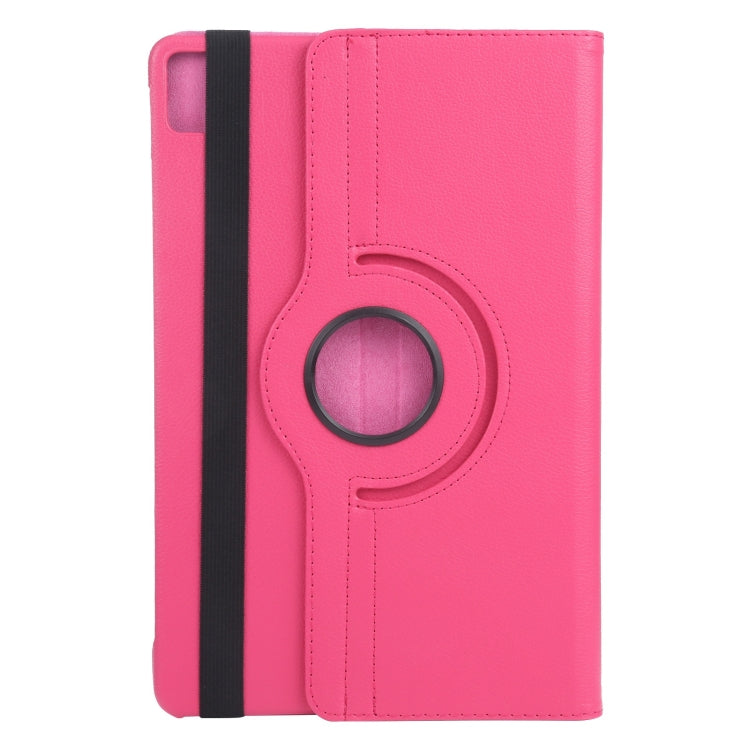 For iPad Air 13 2024 360 Degree Rotation Litchi Texture Leather Tablet Case with Holder(Rose Red) - iPad Air 13 2024 Cases by buy2fix | Online Shopping UK | buy2fix