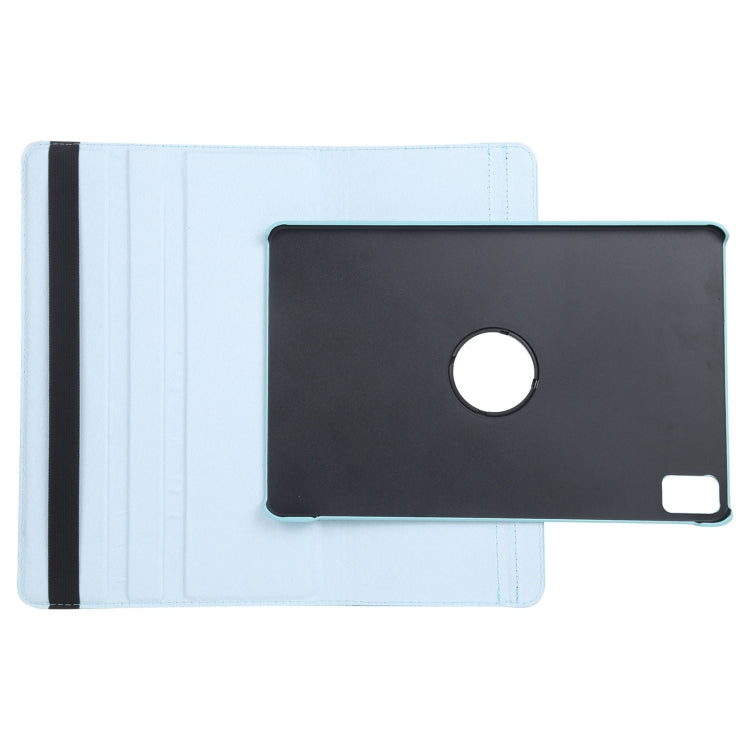 For iPad Air 11 2024 360 Degree Rotation Litchi Texture Leather Tablet Case with Holder(Sky Blue) - iPad Air 11 2024 Cases by buy2fix | Online Shopping UK | buy2fix