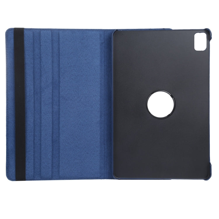 For iPad Air 11 2024 360 Degree Rotation Litchi Texture Leather Tablet Case with Holder(Dark Blue) - iPad Air 11 2024 Cases by buy2fix | Online Shopping UK | buy2fix