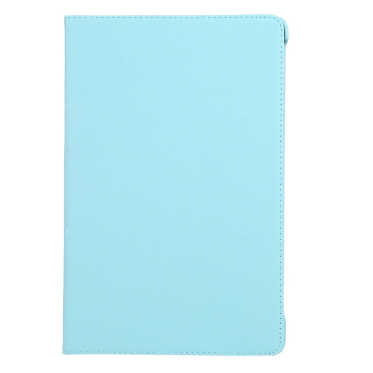 For iPad Pro 11 2024 360 Degree Rotation Litchi Texture Leather Tablet Case with Holder(Sky Blue) - iPad Pro 11 2024 Cases by buy2fix | Online Shopping UK | buy2fix