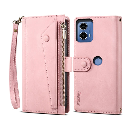 For Motorola Moto G34 ESEBLE Retro Frosted RFID Leather Phone Case(Rose Gold) - Motorola Cases by ESEBLE | Online Shopping UK | buy2fix