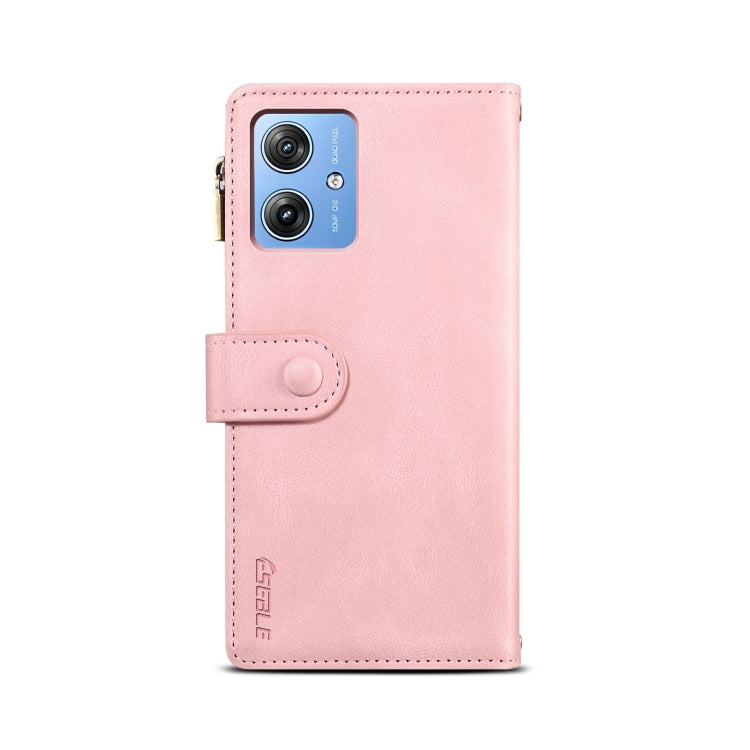 For Motorola Moto G54 Power 5G ESEBLE Retro Frosted RFID Leather Phone Case(Rose Gold) - Motorola Cases by ESEBLE | Online Shopping UK | buy2fix