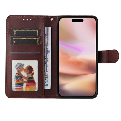 For iPhone 16 Plus Classic Calf Texture Flip Leather Phone Case(Brown) - iPhone 16 Plus Cases by buy2fix | Online Shopping UK | buy2fix