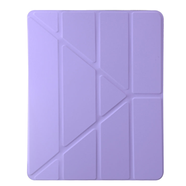 For iPad Air 11 2025 / 2024 Clear Acrylic Deformation Leather Tablet Case(Purple) - iPad Air 11 2025 / 2024 Cases by buy2fix | Online Shopping UK | buy2fix