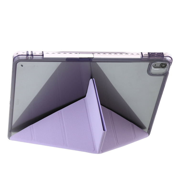 For iPad Air 11 2025 / 2024 Clear Acrylic Deformation Leather Tablet Case(Purple) - iPad Air 11 2025 / 2024 Cases by buy2fix | Online Shopping UK | buy2fix