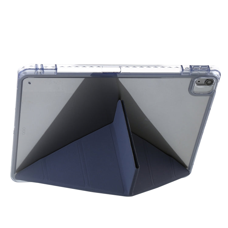 For iPad Air 11 2024 Clear Acrylic Deformation Leather Tablet Case(Dark Blue) - iPad Air 11 2024 Cases by buy2fix | Online Shopping UK | buy2fix