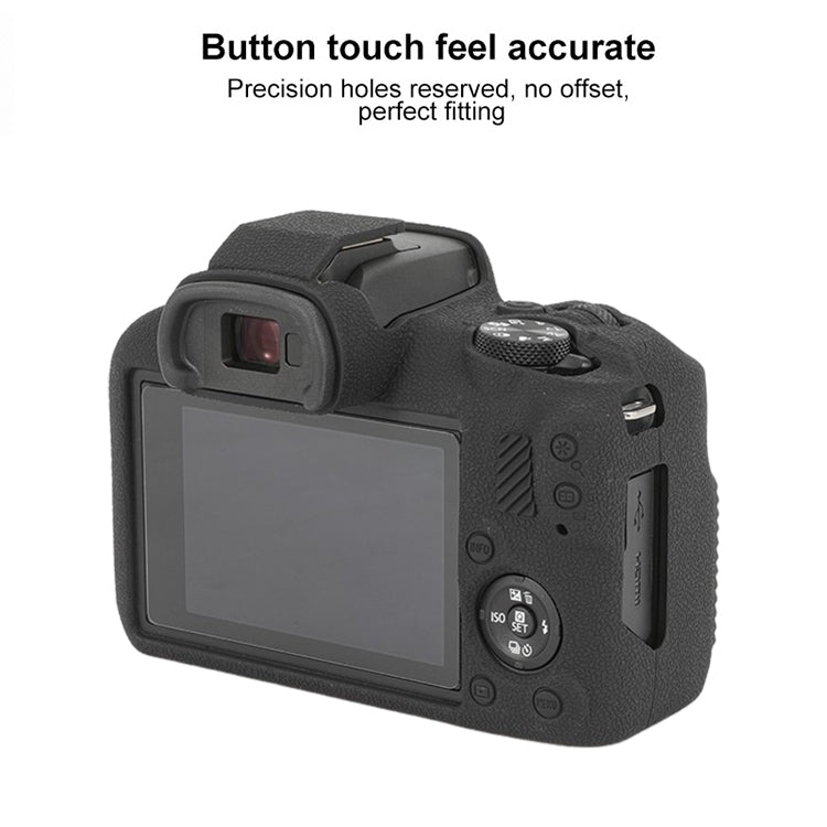 For Canon EOS R100 Litchi Texture Soft Silicone Protective Case(Black) - Protective Case by buy2fix | Online Shopping UK | buy2fix