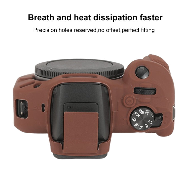 For Canon EOS R100 Glossy Soft Silicone Protective Case(Coffee) - Protective Case by buy2fix | Online Shopping UK | buy2fix