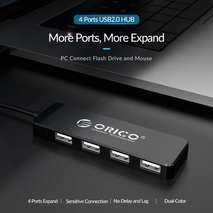 ORICO FL01-BK 4 Ports USB 2.0 HUB Expand Converter(Black) - USB 2.0 HUB by ORICO | Online Shopping UK | buy2fix