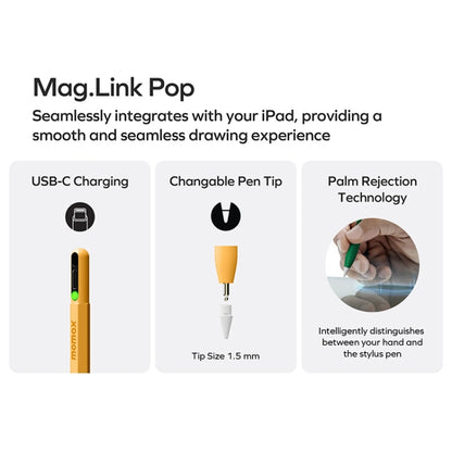 MOMAX TP10 Mag Link Pop Rainbow Touch Pen Capacitive Pen(Green) - Stylus Pen by MOMAX | Online Shopping UK | buy2fix