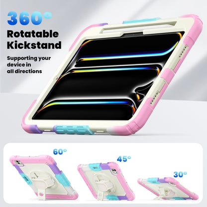 For iPad Pro 11 2024 Silicone + PC Tablet Protective Case(Rainbow Pink) - iPad Pro 11 2024 Cases by buy2fix | Online Shopping UK | buy2fix