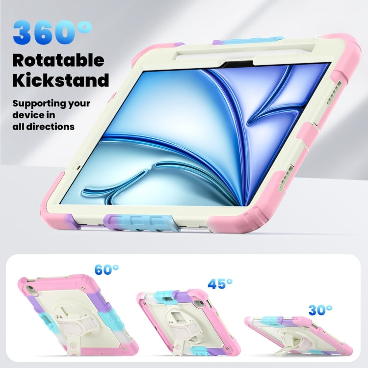 For iPad Air 11 2024 Silicone + PC Tablet Protective Case(Rainbow Pink) - iPad Air 11 2024 Cases by buy2fix | Online Shopping UK | buy2fix