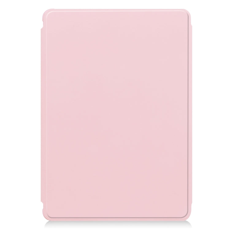 For iPad Air 13 2024 Transparent Rotation Smart Leather Tablet Case with Keyboard(Pink) - iPad Air 13 2024 Cases by buy2fix | Online Shopping UK | buy2fix