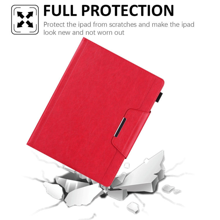 For iPad Pro 13 2024 Solid Color Metal Buckle Leather Smart Tablet Case(Red) - iPad Pro 13 2024 Cases by buy2fix | Online Shopping UK | buy2fix